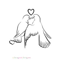 Coloring page: Dove (Animals) #4080 - Free Printable Coloring Pages