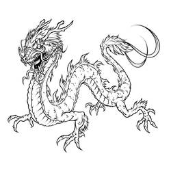 Coloring page: Dragon (Animals) #5698 - Free Printable Coloring Pages