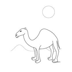 Coloring page: Dromedary (Animals) #5985 - Free Printable Coloring Pages