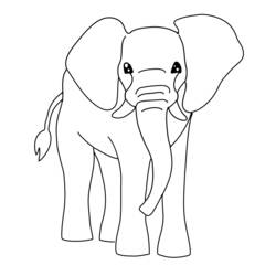 Coloring page: Elephant (Animals) #6421 - Free Printable Coloring Pages