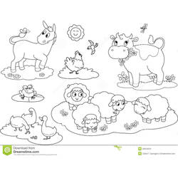 Coloring page: Farm Animals (Animals) #21428 - Free Printable Coloring Pages