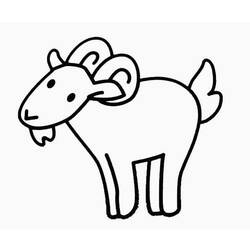 Coloring page: Goat (Animals) #2375 - Free Printable Coloring Pages