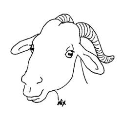 Coloring page: Goat (Animals) #2479 - Free Printable Coloring Pages