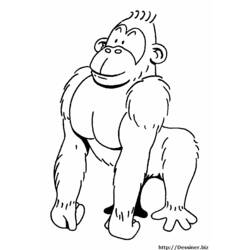 Coloring page: Gorilla (Animals) #7422 - Free Printable Coloring Pages