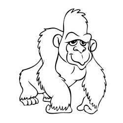 Coloring page: Gorilla (Animals) #7427 - Free Printable Coloring Pages