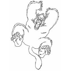 Coloring page: Gorilla (Animals) #7437 - Free Printable Coloring Pages