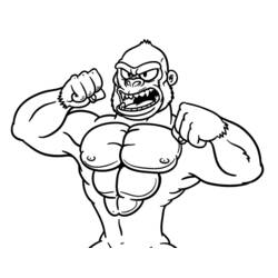 Coloring page: Gorilla (Animals) #7450 - Free Printable Coloring Pages