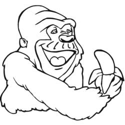 Coloring page: Gorilla (Animals) #7458 - Free Printable Coloring Pages