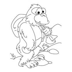 Coloring page: Gorilla (Animals) #7557 - Free Printable Coloring Pages