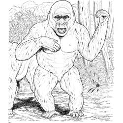 Coloring page: Gorilla (Animals) #7561 - Free Printable Coloring Pages