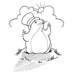 Coloring page: Groundhog (Animals) #10912 - Free Printable Coloring Pages