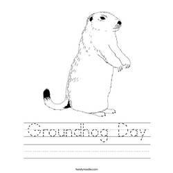 Coloring page: Groundhog (Animals) #11075 - Free Printable Coloring Pages