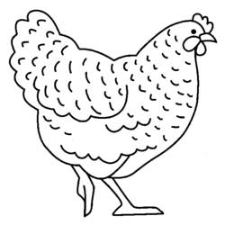 Coloring page: Hen (Animals) #17424 - Free Printable Coloring Pages