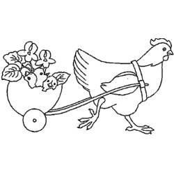 Coloring page: Hen (Animals) #17457 - Free Printable Coloring Pages
