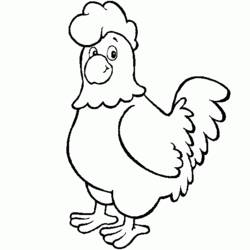 Coloring page: Hen (Animals) #17462 - Free Printable Coloring Pages