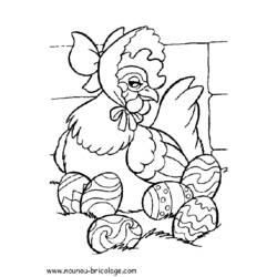 Coloring page: Hen (Animals) #17484 - Free Printable Coloring Pages