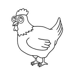 Coloring page: Hen (Animals) #17486 - Free Printable Coloring Pages