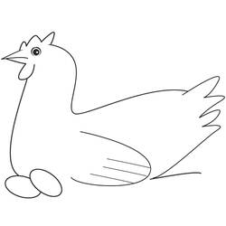 Coloring page: Hen (Animals) #17527 - Free Printable Coloring Pages