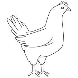Coloring page: Hen (Animals) #17588 - Free Printable Coloring Pages
