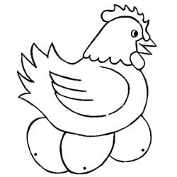 Coloring page: Hen (Animals) #17609 - Free Printable Coloring Pages
