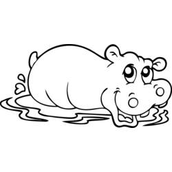Coloring page: Hippopotamus (Animals) #8626 - Free Printable Coloring Pages
