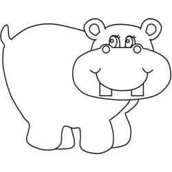 Coloring page: Hippopotamus (Animals) #8645 - Free Printable Coloring Pages