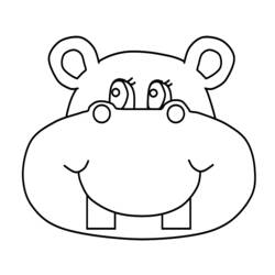 Coloring page: Hippopotamus (Animals) #8684 - Free Printable Coloring Pages