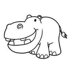 Coloring page: Hippopotamus (Animals) #8700 - Free Printable Coloring Pages