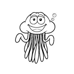 Coloring page: Jellyfish (Animals) #20392 - Free Printable Coloring Pages