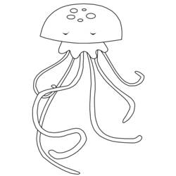 Coloring page: Jellyfish (Animals) #20398 - Free Printable Coloring Pages