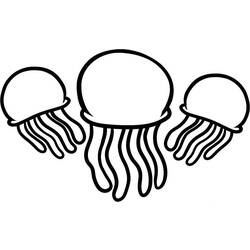 Coloring page: Jellyfish (Animals) #20420 - Free Printable Coloring Pages
