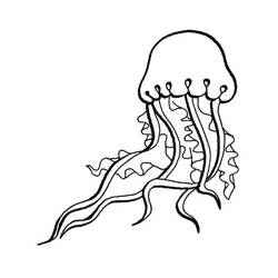 Coloring page: Jellyfish (Animals) #20511 - Free Printable Coloring Pages