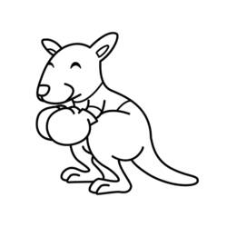 Coloring page: Kangaroo (Animals) #9156 - Free Printable Coloring Pages