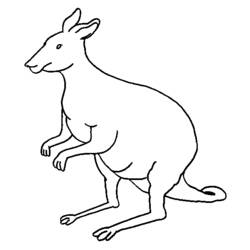 Coloring page: Kangaroo (Animals) #9157 - Free Printable Coloring Pages