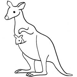 Coloring page: Kangaroo (Animals) #9213 - Free Printable Coloring Pages