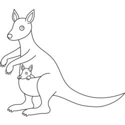 Coloring page: Kangaroo (Animals) #9219 - Free Printable Coloring Pages