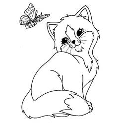 Coloring page: Kitten (Animals) #18021 - Free Printable Coloring Pages
