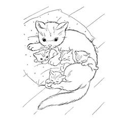 Coloring page: Kitten (Animals) #18037 - Free Printable Coloring Pages