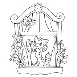 Coloring page: Kitten (Animals) #18049 - Free Printable Coloring Pages
