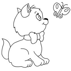 Coloring page: Kitten (Animals) #18104 - Free Printable Coloring Pages