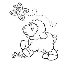 Coloring page: Lamb (Animals) #183 - Free Printable Coloring Pages
