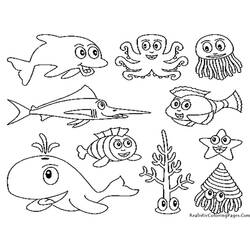 Coloring page: Marine Animals (Animals) #22071 - Free Printable Coloring Pages