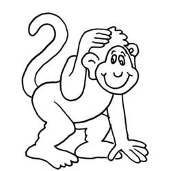 Coloring page: Monkey (Animals) #14139 - Free Printable Coloring Pages