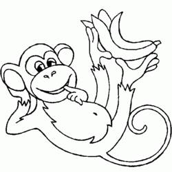 Coloring page: Monkey (Animals) #14145 - Free Printable Coloring Pages
