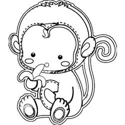 Coloring page: Monkey (Animals) #14212 - Free Printable Coloring Pages