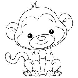 Coloring page: Monkey (Animals) #14267 - Free Printable Coloring Pages