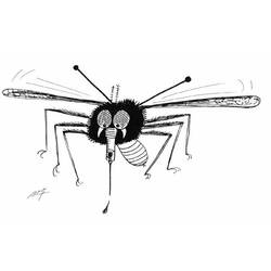 Coloring page: Mosquito (Animals) #11341 - Free Printable Coloring Pages