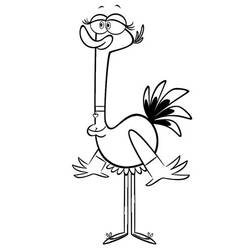 Coloring page: Ostrich (Animals) #686 - Free Printable Coloring Pages