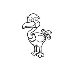 Coloring page: Ostrich (Animals) #691 - Free Printable Coloring Pages
