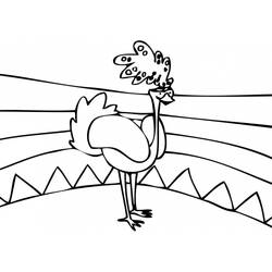 Coloring page: Ostrich (Animals) #720 - Free Printable Coloring Pages